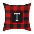 thumbnail image 2 of Yhmxh Pillow Covers Throw Pillow Covers Pillow Protector Twenty Six Letters Christmas Pillowcase Peach Skin Print Cushion Cover Plaid Cushion Pillowcase Peach Skin Pillowcase, 2 of 3