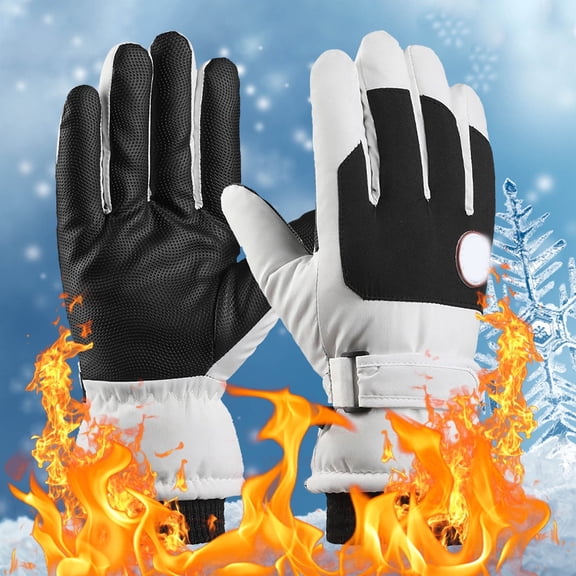 Waterproof Winter Gloves Mens Women Warm Touch Screen Anti-slip and Wear-resistant, Adjustable, Winter Ski Gloves Outdoor Cycling Sports Waterproof Touch Screen Warm Gloves