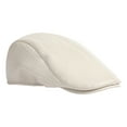 thumbnail image 5 of Joernso Men Hat Vintage Style Solid Color Smooth Faux Leather Advanced Hat Mid-aged Men Beret Cold Weather Hiking Traveling Cap English Newsboy Cap, 5 of 8