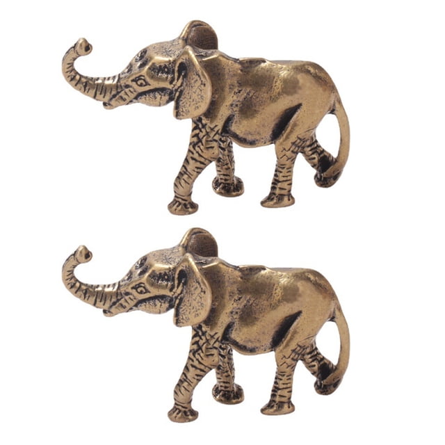 FOMIYES 2Ud Elefante De Cobre En Color Dorado Para De Auto Y Espacios Interiores