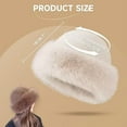 thumbnail image 3 of longantii Womens Winter Faux Fur Bucket Hat, 2026 New Fluffy Fisherman Fuzzy Bucket Hat Warm Faux Mink Plush Hat Coffee, 3 of 7