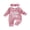 Pink, variant on Cjfdfy Preemie Newborn Baby Girl Fall Outfit, Long Sleeve Little Sister Embroidered Letter Collar Jumpsuit Headwear 2-piece Set Cute Knit Jumpsuit Coming Home Fall Winter Outfit