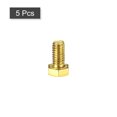thumbnail image 3 of Unique Bargains Brass Hex Bolts, 5/16-18x5/8' 5 Pack Fully Thread Grade 4.8 Machine Screws, 3 of 4