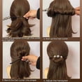 thumbnail image 4 of 4 Pieces Anti-slip Lazy Flower Hairpin Lazy Flower Hairpin Elegant Meatball Head Hair Device Lazy Half Ball Hairpin Pearl Flower Hairpins Vintage Pearl Flower Hairpins for Women+10pcs wave clip, 4 of 7