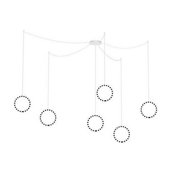 Kuzco Lighting Cnm13ac Marquee 6 Light Multi-Pendant Canopy System - White