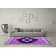 thumbnail image 3 of Ahgly Company Indoor Round Abstract Purple Modern Area Rugs, 3' Round, 3 of 4