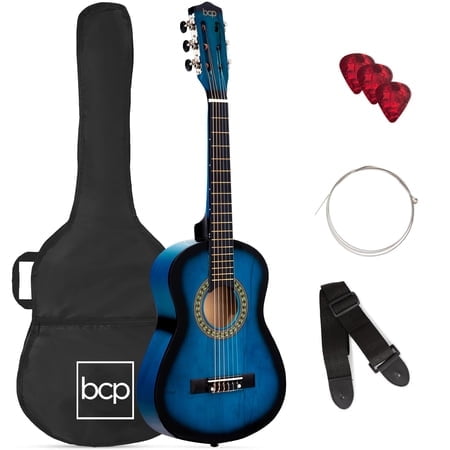 Best Choice Products 30In Kids Acoustic Guitar Beginner Starter Kit With Strap Case Strings - Blueburst