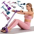 thumbnail image 2 of Banda de resistencia para tobillos con pedal de tubo de 4/8" y asa, cuerda elástica para yoga, abdominales, tensor de pedal para hombres y mujeres, equipo de entrenamiento, 2 of 8