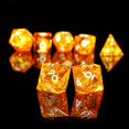 thumbnail image 3 of Juego de Dados PoliéDricos Juego de Dados Hechos una Mano Afilados de 7 Piezas con Bordes Afilados para Juegos de Mesa , Naranja Brillante, 3 of 6