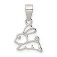 thumbnail image 1 of Pendentif en Forme de Lapin Poli en Argent Sterling 925, 1 of 2