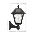thumbnail image 6 of Gama Sonic GS-105FPW-BW Baytown II, Outdoor Solar Light and 3" Pole Pier & Wall Mount Kits, Lamp Only, Bright White LED, Black, 6 of 8