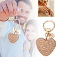 thumbnail image 2 of Hearth & Gear Encrusted Heart Keychain Encrusted Car Key Pendant Girls' Accessory Bag Heart, 2 of 7