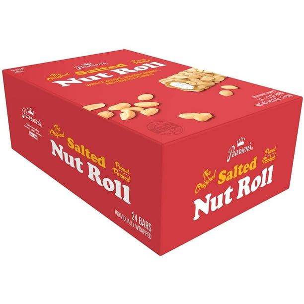 Bilot Original Salted Nut Roll Candy Bar, 2.2 Ounce Bars 1 Box (24