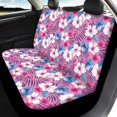 thumbnail image 3 of Qpednta Pink Hibiscus Car Seat Covers Sets 4Pcs Front Seat Protector Carseat Rear Split Bench Cover Universal Car Seat Protector Cushion Pad Mat Fit Most Car, Truck, Suv, or Van, 3 of 6