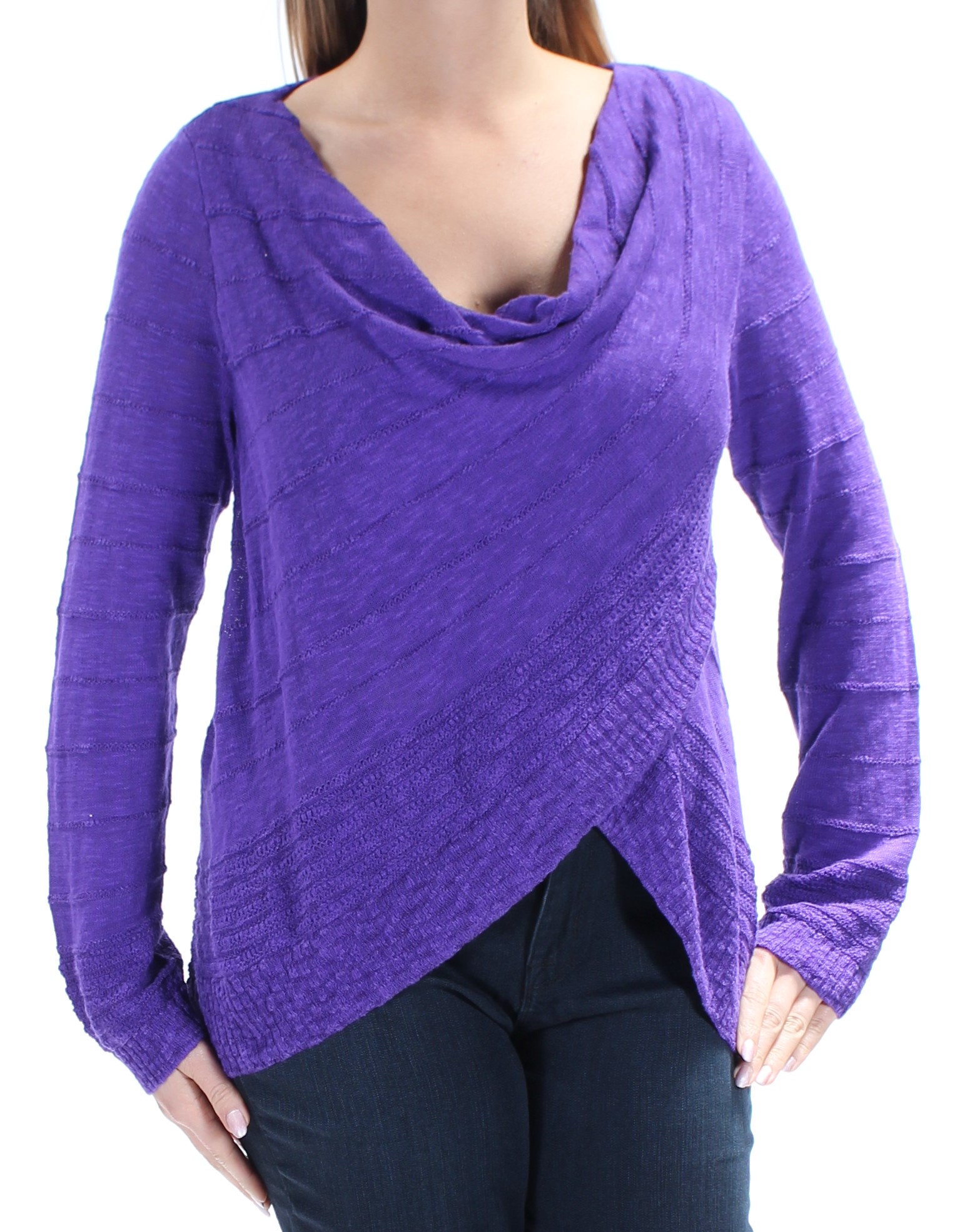 purple long sleeve sweater