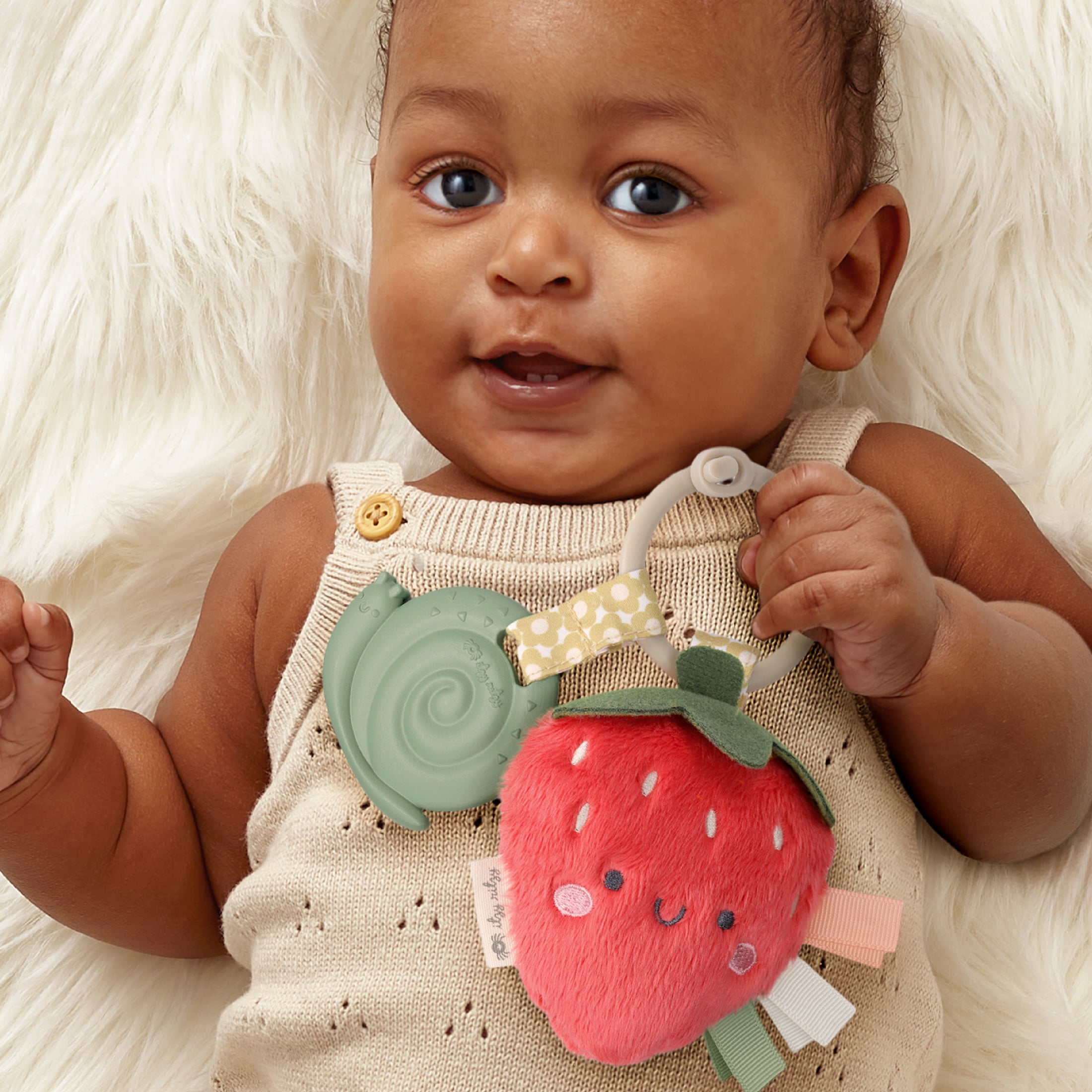 Itzy Ritzy Itzy Pal Strawberry Infant Toy and Teether