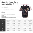 thumbnail image 6 of Lsque White Purple Flower Chicken pattern Hawaiian Shirt for Men, Unisex Summer Beach Casual Short Sleeve Button Down Shirts-Large, 6 of 9
