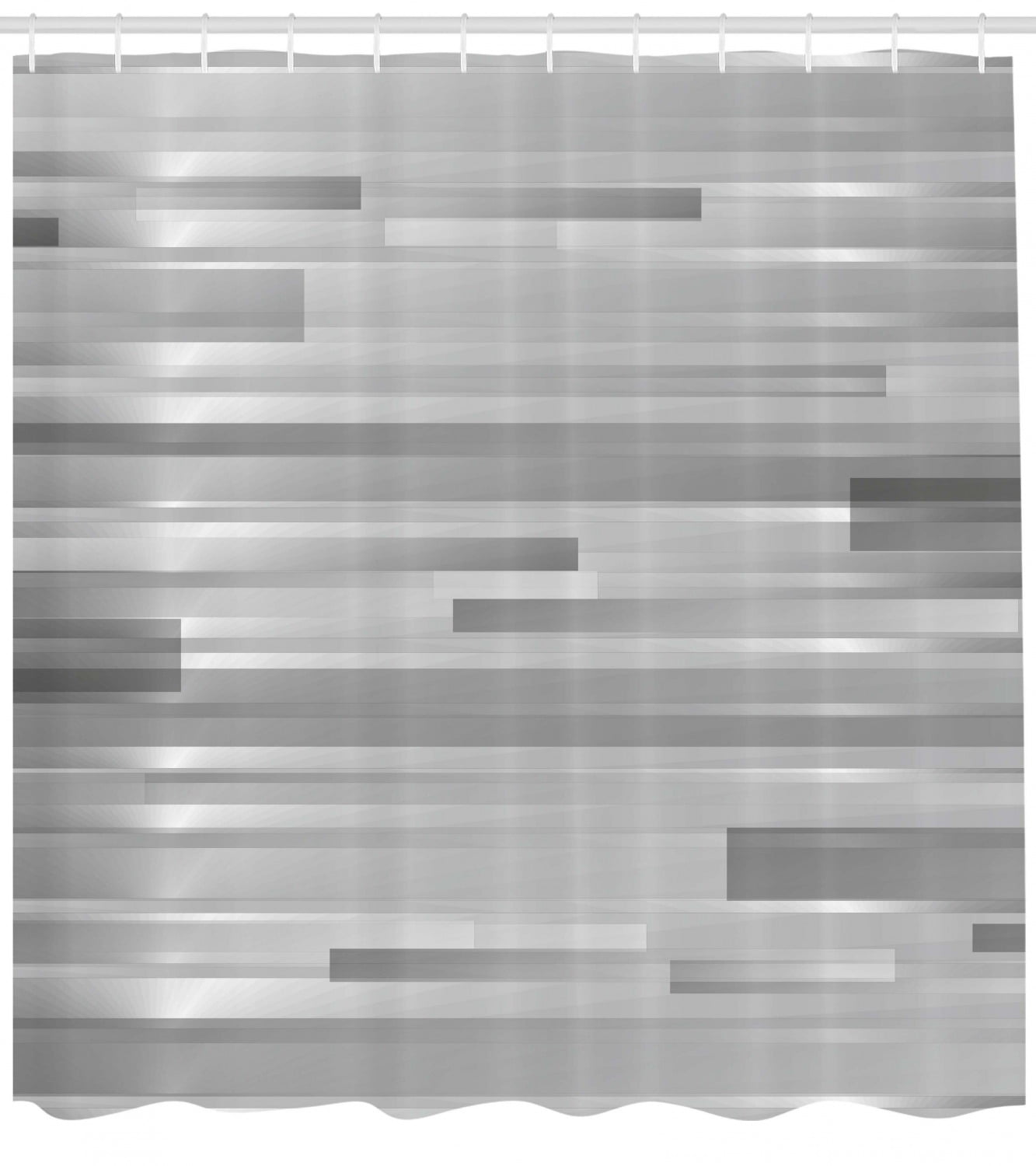 Geometric Shower Curtain Square Shaped Grids Print for Bathroom