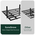 thumbnail image 3 of SunsGrove 2-Pack Heavy Duty Wall Shelving (1600LB Capacity) - 24"x72" Adjustable Steel Storage Racks for Garage, Basement, Workshop (Black), 3 of 9