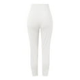 thumbnail image 4 of Women High Waist Cropped Work Pants Solid Zipper Trouser Pant Casual Baggy Elastic Waist Trouser Wide Leg Pant with Pocket Fashion Pant Womens plus Sweatpants Womens Pant Suits Casual plus Size, 4 of 4
