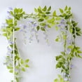 thumbnail image 2 of Efavormart 2 Pack Lavender Silk Wisteria Flower Garland Hanging Vines, Artificial Floral Garland Wedding Arch Decor - 6ft, 2 of 6