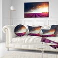 thumbnail image 3 of Designart 12" x 20" Purple Polyester Throw Pillow, 3 of 5