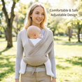 thumbnail image 2 of Baby Wrap Carrier, Easy to Wear Infant Carrier Slings, Lightweight Hands Free Baby Sling, Adjustable Baby Carriers for Newborn to Toddler 8-35 lbs, 2 of 5