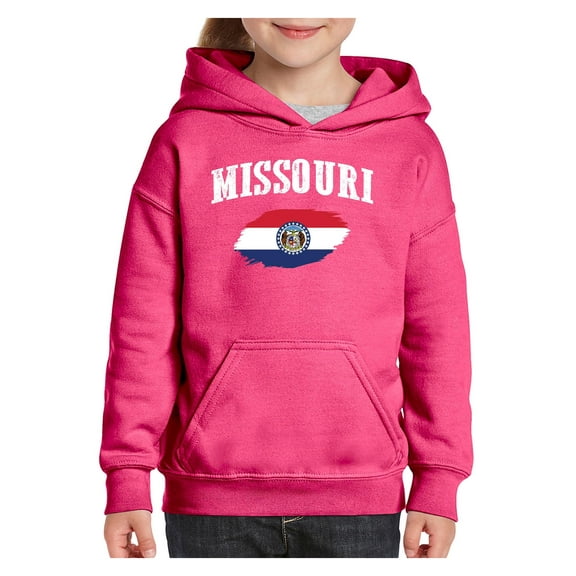 Big Girls Hoodies and Sweatshirts - Missouri Flag