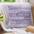 thumbnail image 3 of Pillow Covers 20x20 Set of 2, Vintage Lavender Throw Pillow Covers Decorative Couch Cushion Cover, Farmhouse Florals Leaf Coastal Home Sweet Microfiber Soft Pillowcases for Bedroom Living Room Sofa, 3 of 9