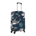 thumbnail image 3 of Kll Friendly Smiling Sharks Luggage Cover Suitcase Cover Suitcase Protector (Luggage not included)-Small, 3 of 8