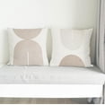 thumbnail image 3 of Boho Pillow Covers，Framed Boho Pillow Covers 18x18 Set of 2，mid Century Modern Decor Pillow Cover，Boho Bedroom Decor，Beige Pillow Covers，Boho Throw Pillows Cover for Bedroom livingroom (Round), 3 of 4