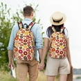 thumbnail image 5 of Naloa Donut Canvas Backpack for Men Women Rucksack Casual Travel Daypack College Tote Satchel Bookbag for Teens-Small, 5 of 7