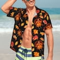 thumbnail image 5 of Lsque Thanksgiving Turkey 1 pattern Hawaiian Shirt for Men, Unisex Summer Beach Casual Short Sleeve Button Down Shirts-Small, 5 of 9
