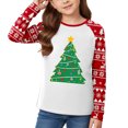 thumbnail image 3 of FUZHIQ Girls Long Sleeve Tees Shirts Christmas Tree Print Toddler Soft Crewneck Tee Tops Girls Comfort Long Sleeve Xmas T Shirt Blouse White,5-6 Years, 3 of 4