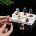 thumbnail image 2 of 12Sets Glass Display Cloche Dome 3 Size Mini Cloche Bell Jar with Wood Base Glass Bottles Dome Decorative Jars Display Case for Flower Teeth Storage Home Christmas Party Favor Decoration, 2 of 9