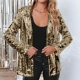 thumbnail image 5 of 2025 Lady Coat,Clothing 2025 Women's Blazers & Suit Jackets Women Sequins Sequin Jacket Casual Long Sleeve Glitter Party Shiny Lapel Coat Rave Outerwear, 5 of 9