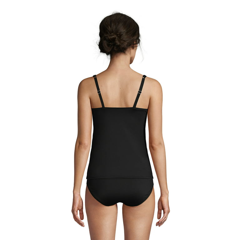Lands' End Women's DDD-Cup Chlorine Resistant Square Neck Underwire Tankini  Swimsuit Top Adjustable Straps 