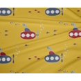 thumbnail image 4 of oneOone Polyester Lycra Yellow Fabric Submarine & Fish Ocean Sewing Material Print Fabric By The Yard 56 Inch Wide, 4 of 4