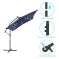 thumbnail image 7 of CHYVARY 8.2ft Navy Blue Offset Patio Umbrella Rectangular Shape, UV-resistant, 7 of 7