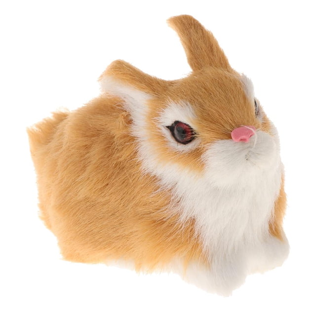 1 pieza de peluche simulado lindo conejo modelo de juguete para Gloria Conejito de conejo animal simulado
