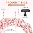 thumbnail image 2 of Recoil Starter Rope with Handle, 5mm Dia 100m 328ft Polyester Pull Cord, Red and White, 2 of 7