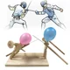 thumbnail image 2 of Batalla de globos de bambú con forma de hombre, luchador de madera con cabeza inflable, juego de batalla de globos de ritmo rápido con robots de madera para 2 jugadores, 2 of 5