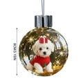 thumbnail image 3 of Christmas Dog Snow Globe Ornament - Cute Puppy Theme Hanging Decor for Christmas Tree, Festive Winter Holiday Decoration, Perfect Gift for Dog Lovers, 3.15in/8cm, A, 3 of 6