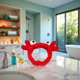1 Pc Red Crab Face Wash Headband Cute Soft Facial Makeup Hair Band ...