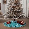 thumbnail image 4 of Xecao Penguins On The Ice In The Sea Pattern Christmas Tree Skirt Round Xmas Tree Mat Base Cover for Holiday Home Decorations-36", 4 of 6