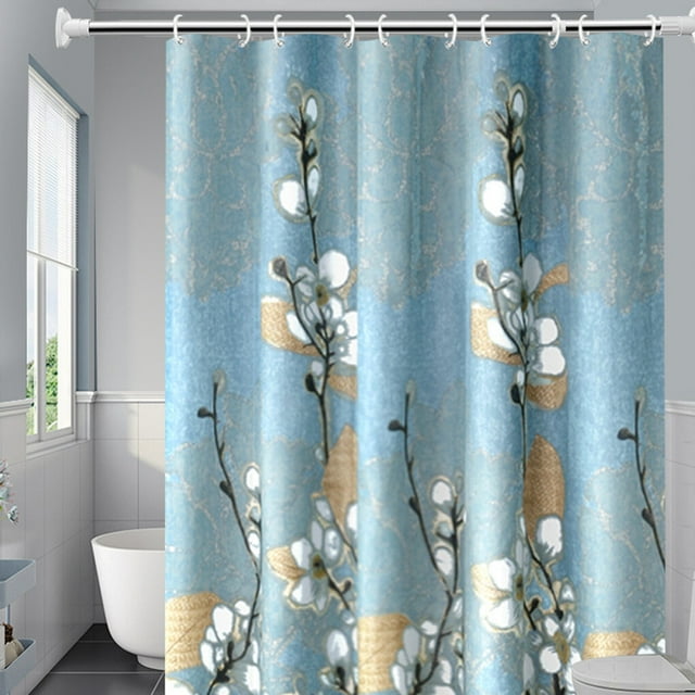 facefd Rideau de Douche en Tissu Polyester, Cloison Qui Ne Colle Pas au Corps, Rideaux de Salle de Bain, Rideaux de Porte de Salle de Bain, Rideau de Cloison Anti-Perforation [80 wide -180 high