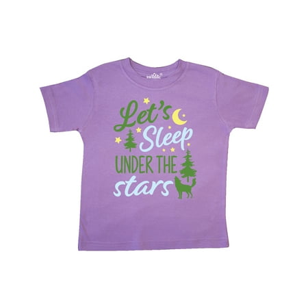 

Inktastic Adventure Let s Sleep Under the Stars with Moon and Wolf Gift Toddler Boy or Toddler Girl T-Shirt