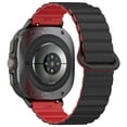 thumbnail image 2 of Magnetic watchband Compatible with Samsung Galaxy Watch 7 Ultra 47mm,No Gap Silicone Bands Compatible with Galaxy Watch Ultra 47mm(2024) for Men Women Bands Strap,Black+Red, 2 of 7
