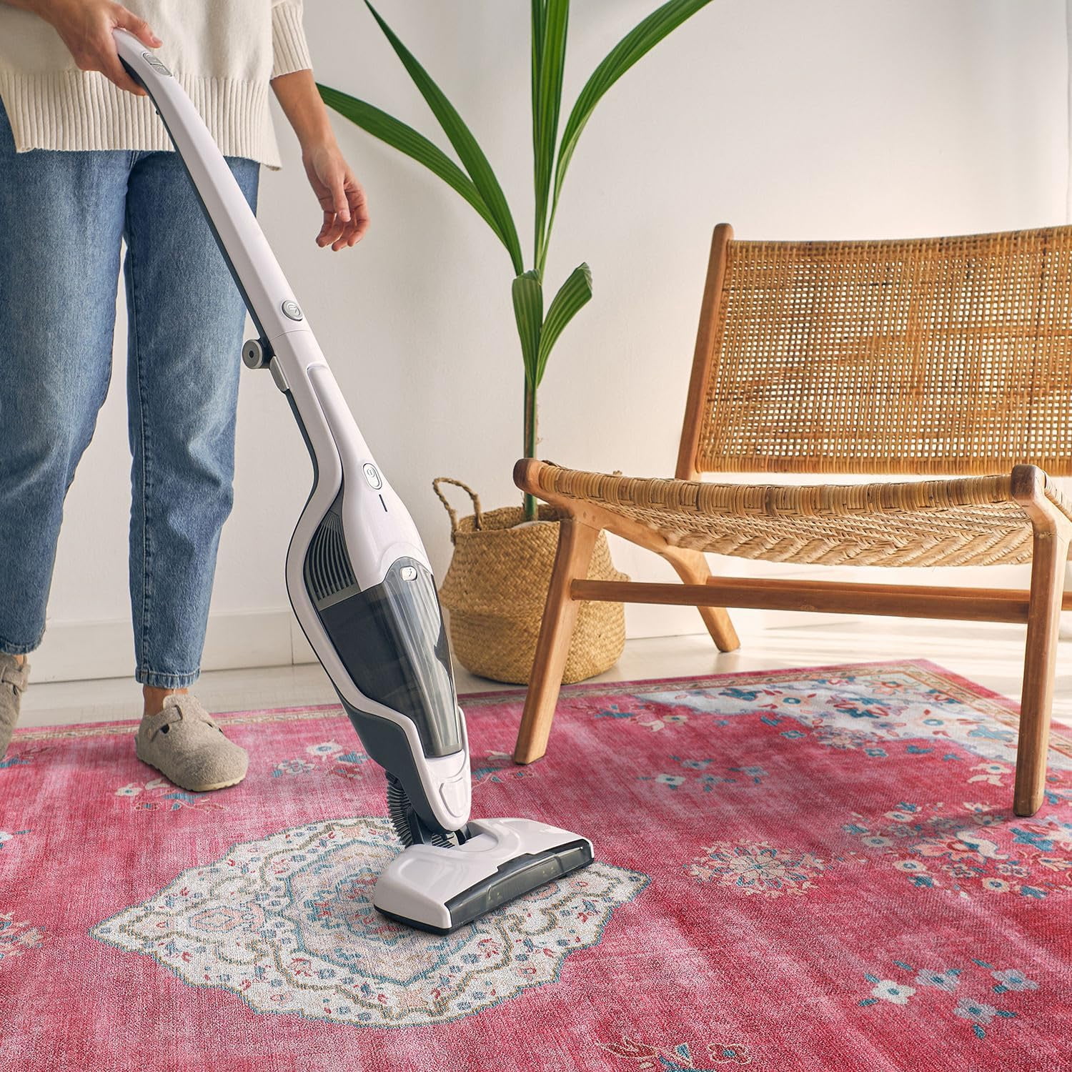 Beverly Rug Machine Washable Easy Cleaning Indoor Non-Slip Rugs Fuchsia / Cream 2'x3'