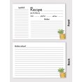 thumbnail image 3 of Inkdotpot 4x6 Inch Recipe Cards (Set of 50) , Thick Double Sided Premium Card Stock- Modern Style White Recipe Notecards for Weddings- Bridal- Baby Shower - Tropical Pineapple Theme, 3 of 6